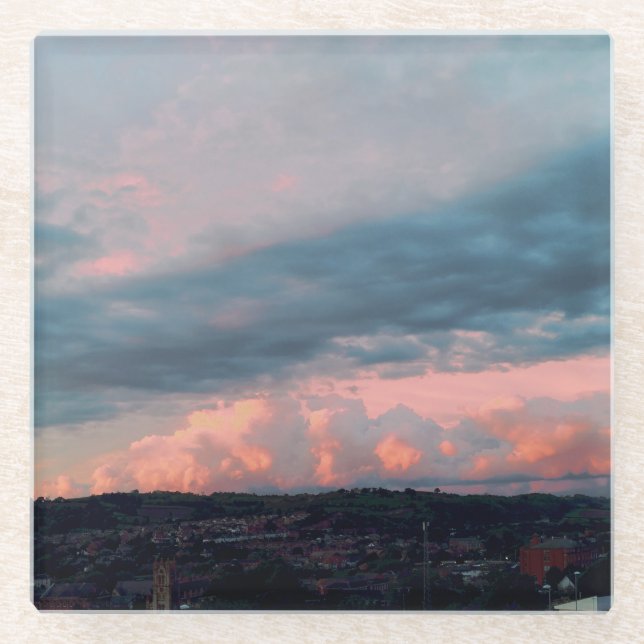 Dessous-de-verre En Verre Coucher de soleil majestueux au Pays de Galles