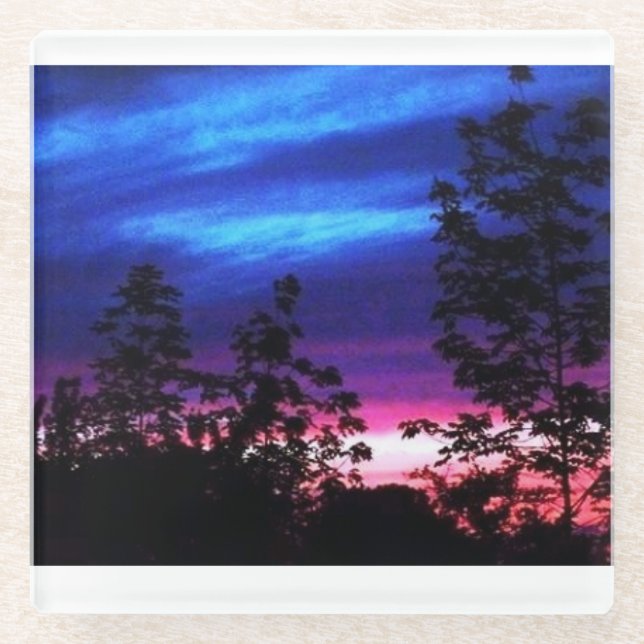 Dessous-de-verre En Verre Coucher du soleil (Devant)