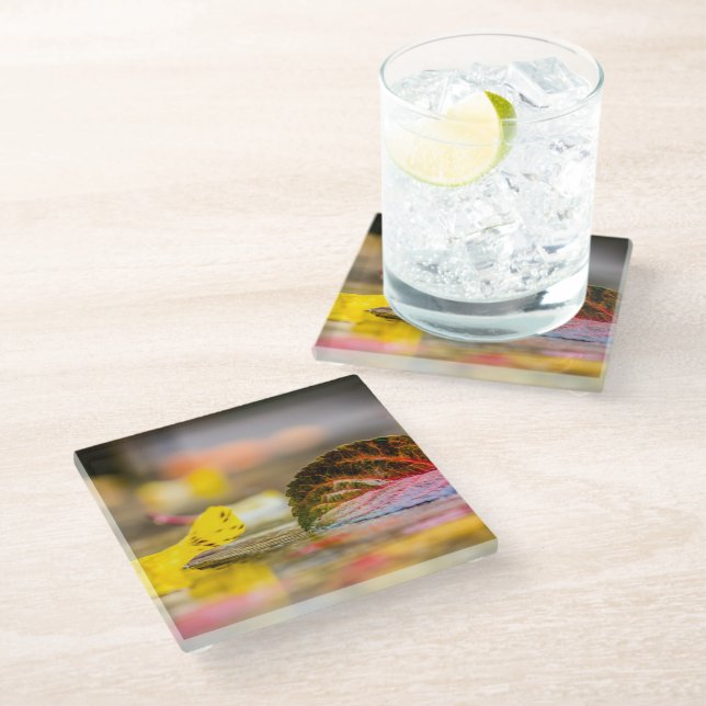 Dessous-de-verre En Verre Couleurs d'automne (Incliné)