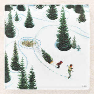 Dessous-de-verre En Verre Couper l'arbre