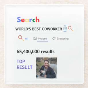 Dessous-de-verre En Verre Coworker PHOTO Cadeaux Boss Infirmière Enseignant 