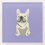 Dessous-de-verre En Verre Cream French Bulldog,<br><div class="desc">Cream French Bulldog, </div>