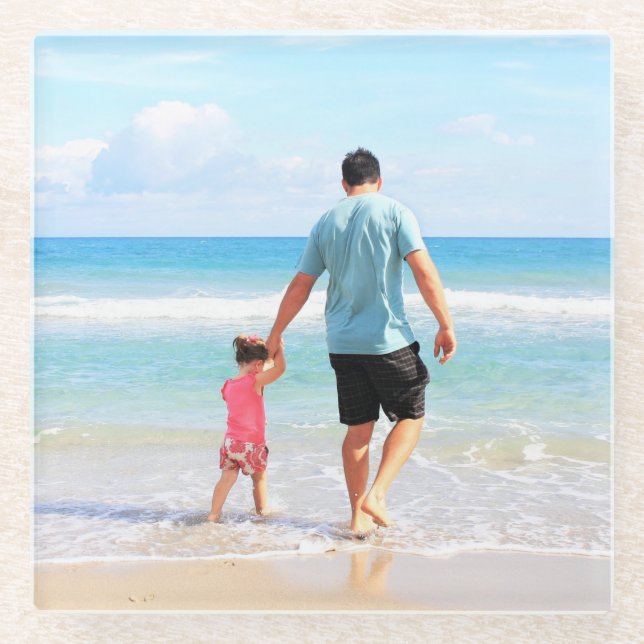 Dessous-de-verre En Verre Create Your Own Photo Glass Coaster Gift (Devant)