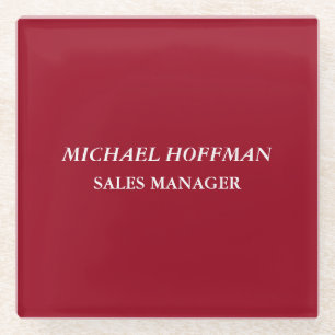 Dessous-de-verre En Verre Creative Carmine rouge minimaliste classique itali