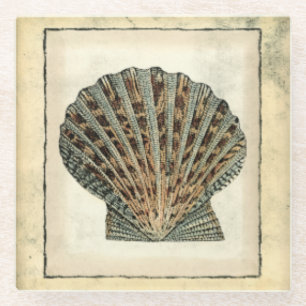 Dessous-de-verre En Verre Créatures de mer par le rivage