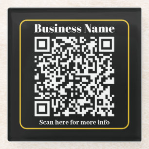 Dessous-de-verre En Verre Créer un code QR d'entreprise instantanément scann