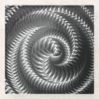 Dessous-de-verre En Verre Créez le Vôtre - Spirale Métallique - Argent