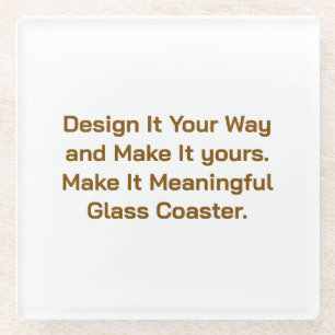 Dessous-de-verre En Verre Créez votre personnalisation 4,2"l x 4,2"l x 0,375