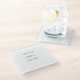 Dessous-de-verre En Verre Créez Votre Propre blanc
