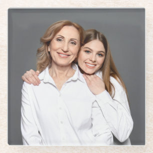Dessous-de-verre En Verre Créez Votre Propre Photo Personnalisée Maman et Mo