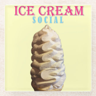 Dessous-de-verre En Verre Crème de glace sociale