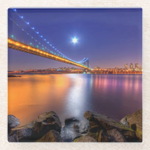 Dessous-de-verre En Verre Crépuscule, George Washington BridgePalisades, NJ