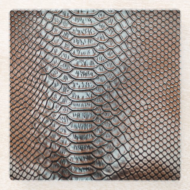 Dessous-de-verre En Verre Cuir, arrière - plan texturé (Devant)