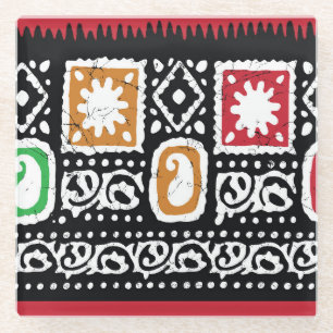 Dessous-de-verre En Verre Culture indienne : Art traditionnel