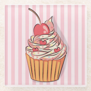Dessous-de-verre En Verre Cupcake