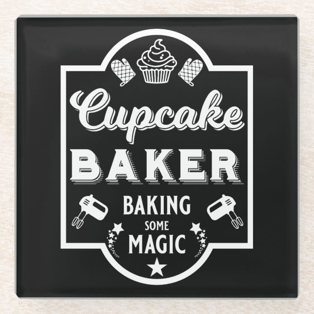 Dessous-de-verre En Verre Cupcake Master Baker (Devant)