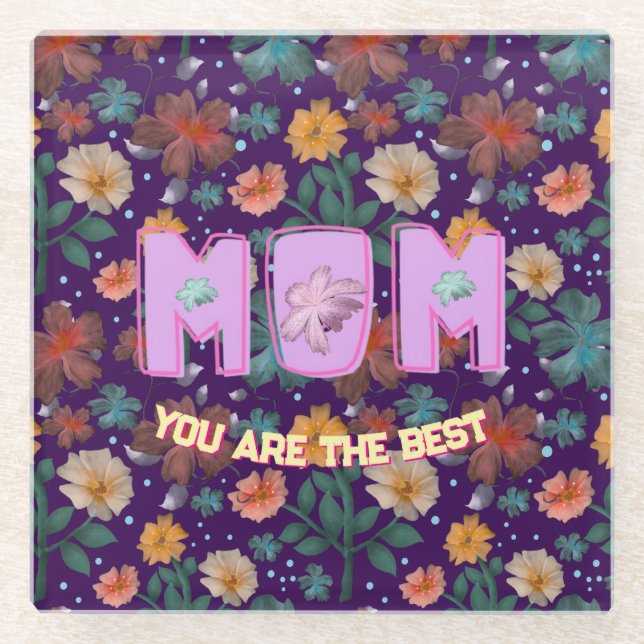 Dessous-de-verre En Verre Custom and personalized mother's day gift  lumbar (Devant)