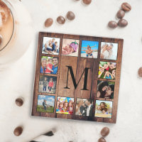 Custom Family Photo Collage Reclaimed Wood