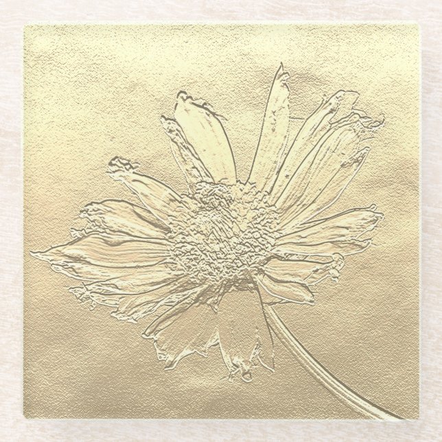 Dessous-de-verre En Verre Dandelion glass coaster (Devant)