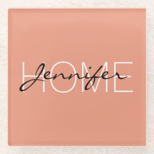 Dessous-de-verre En Verre Dark salmon color