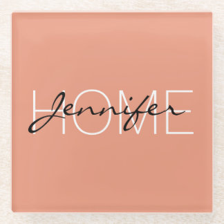 Dessous-de-verre En Verre Dark salmon color
