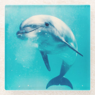 Dessous-de-verre En Verre Dauphin de Bottlenosed sous-marin