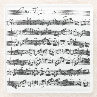 Dessous-de-verre En Verre De Bach notation d'original de suite de