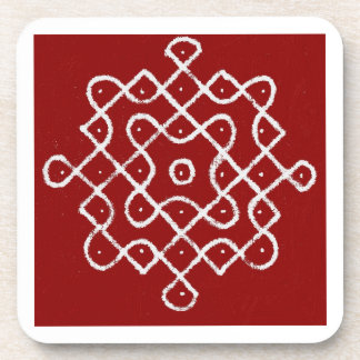 Dessous de verre en verre de Kolam Rangoli