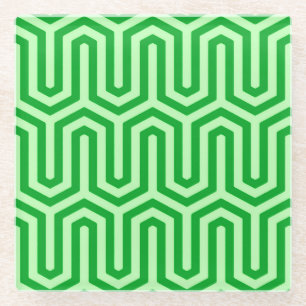Dessous-de-verre En Verre Déco motif égyptien - Jade vert