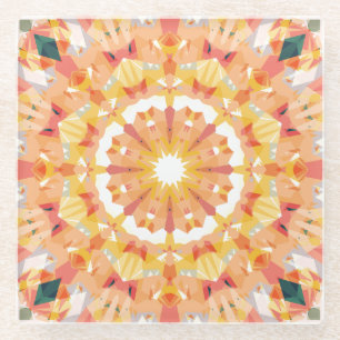 Dessous-de-verre En Verre Décor Eclectique Golden Yellow Rose