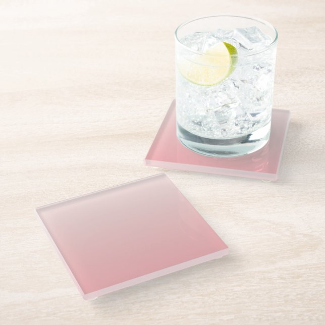 Dessous-de-verre En Verre dégradé rose doux (Incliné)