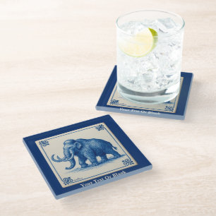 Dessous-de-verre En Verre Delft Wooly Mammoth