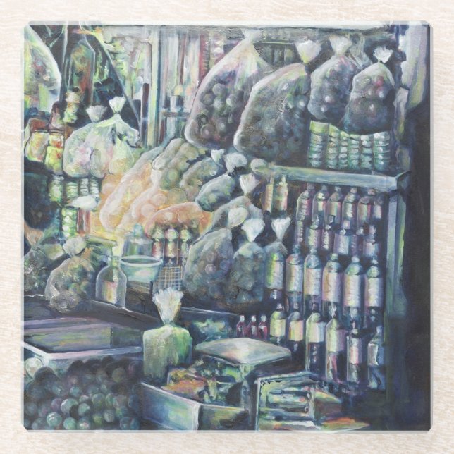 Dessous-de-verre En Verre Déménagement de l'objectif, Singapour (Devant)