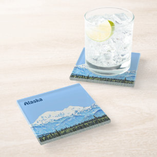 Dessous-de-verre En Verre Denali (Mt. McKinley)
