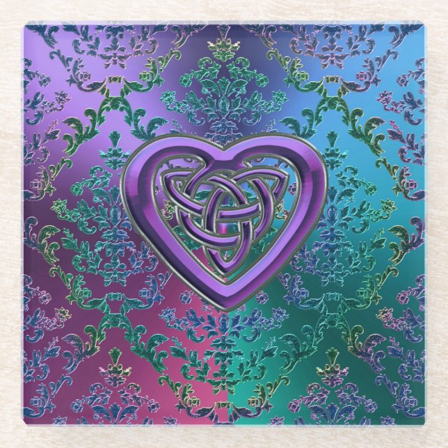 Dessous-de-verre En Verre Dentelle métallique avec les dessous de verre (Devant)