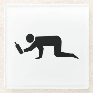 Dessous-de-verre En Verre Des gens ivres