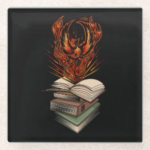 Dessous-de-verre En Verre Des Livres