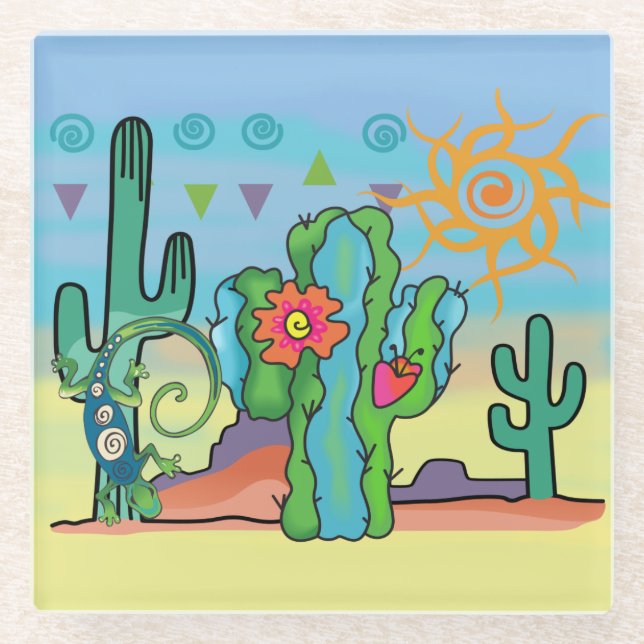 Dessous-de-verre En Verre Desert beauty (Devant)