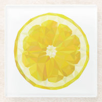 Design géométrique de la tranche de citron