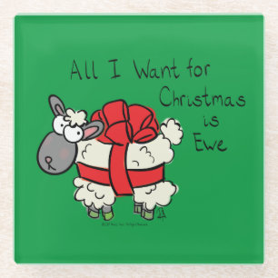 Dessous-de-verre En Verre Dessin Animé Moutons Enfants Noël