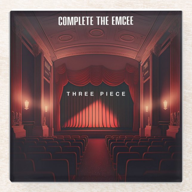 Dessous-de-verre En Verre Dessous de verre à trois pièces (Devant)