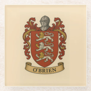 Dessous-de-verre En Verre Dessous de verre au blason des O'Brien