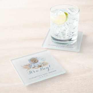 Dessous-de-verre En Verre Dessous de verre de Baby shower de l'ours Boho en 