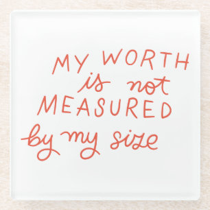 Dessous-de-verre En Verre Dessous de verre de fierté corporelle positive