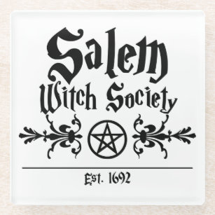 Dessous-de-verre En Verre Dessous de verre de la Société Salem Witch