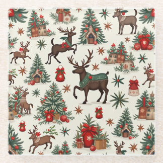 Dessous-de-verre En Verre Dessous de verre de Noël