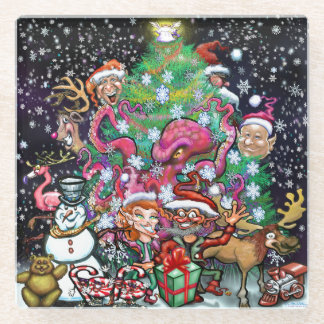 Dessous-de-verre En Verre Dessous de verre de Noël