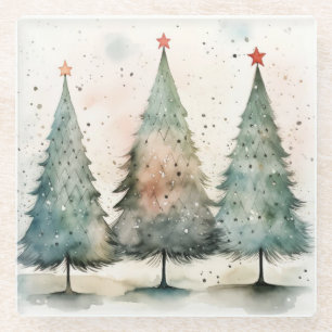 Dessous-de-verre En Verre Dessous de verre de Noël en verre, Dessous de verr