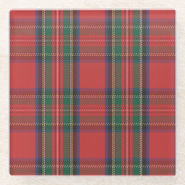 Dessous-de-verre En Verre Dessous de verre de Red Royal Stewart Tartan Glas (Devant)