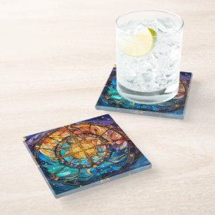 Dessous-de-verre En Verre Dessous de verre de verre d'art en verre feuilleté
